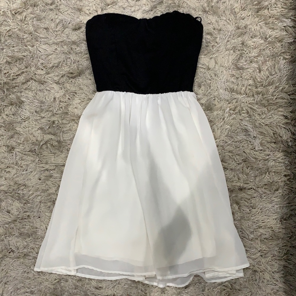 Guess chiffon strapless dress